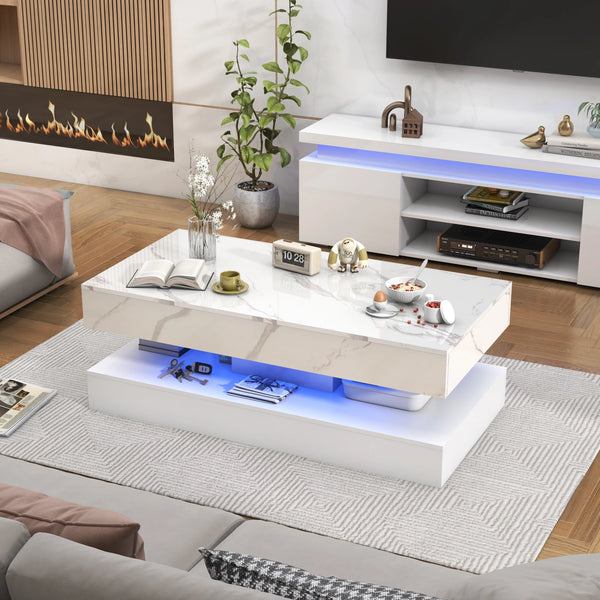 GlowTop Modern Coffee Table